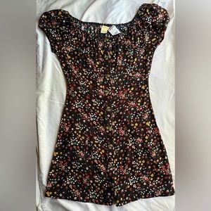 NWT Tilly’s Black Floral Dress Sky and Sparrow Dress Size Small